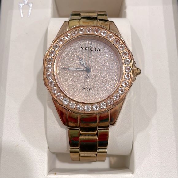 Invicta Accessories - INVICTA Women's Rose Angel Blush Diamond Pave Morganite Accented Watch